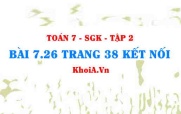 Bài 7.26 trang 38 Toán 7 Kết nối tri thức Tập 2